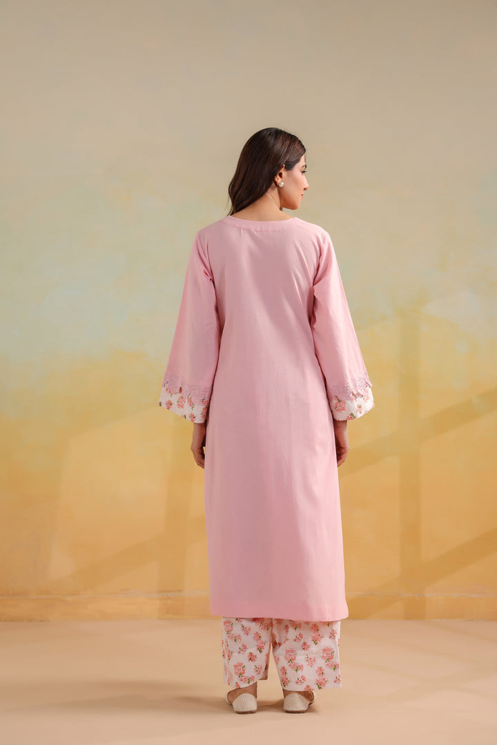 Blush Pink Cotton Suit Set