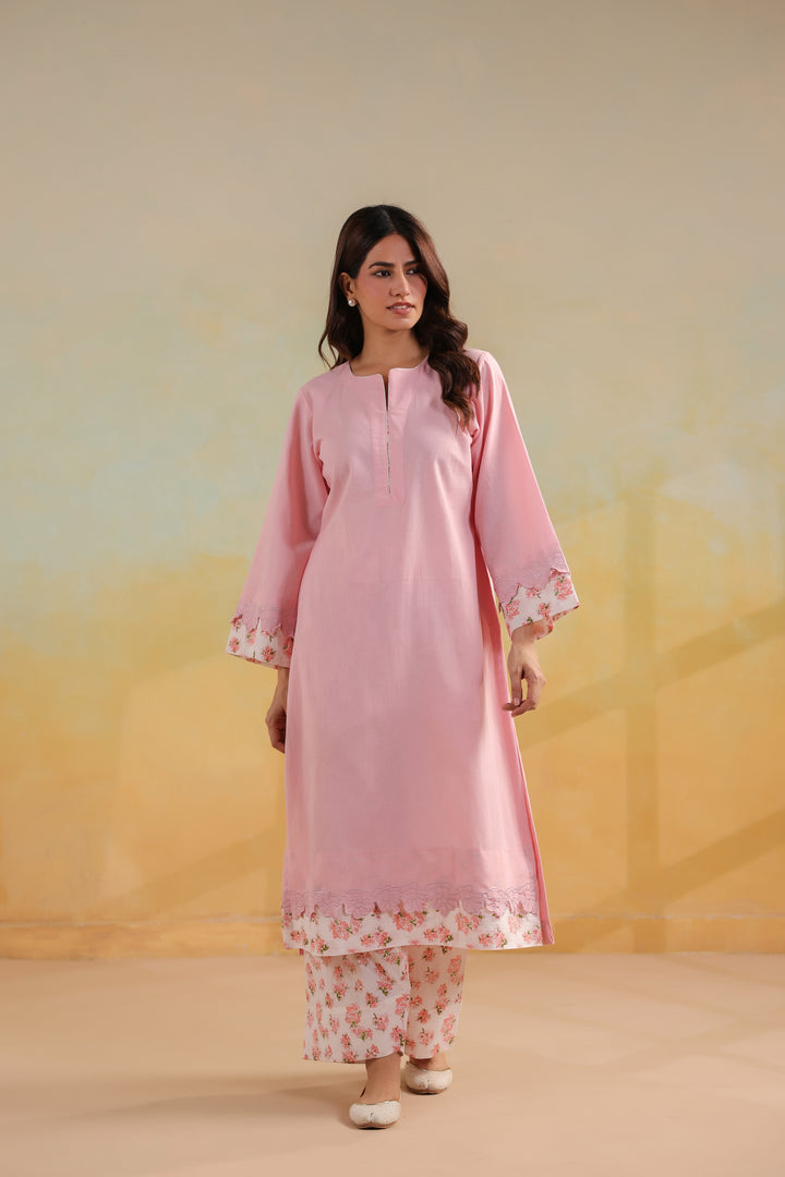 Blush Pink Cotton Suit Set