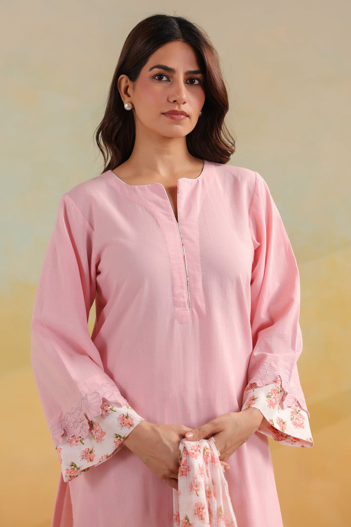 Blush Pink Cotton Suit Set