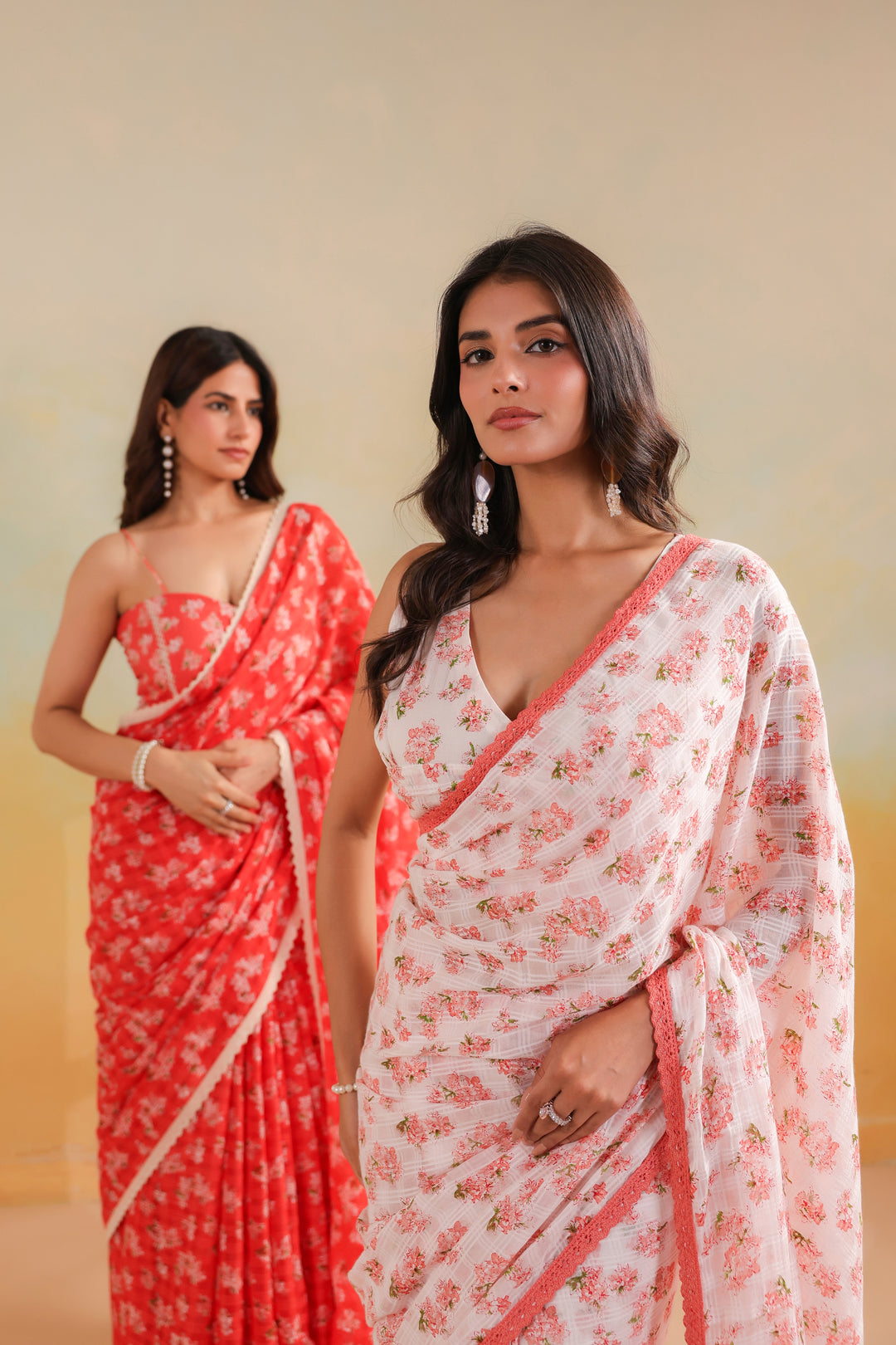 Pearl Ivory Cotton Saree