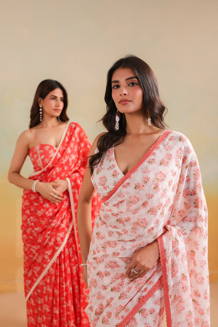 Pearl Ivory Cotton Saree
