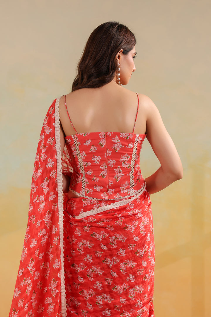 Peach Blush Cotton Saree