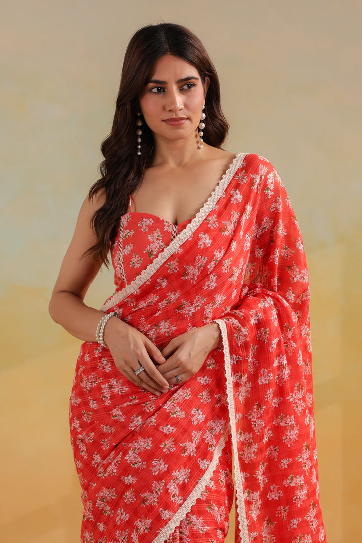 Peach Blush Cotton Saree