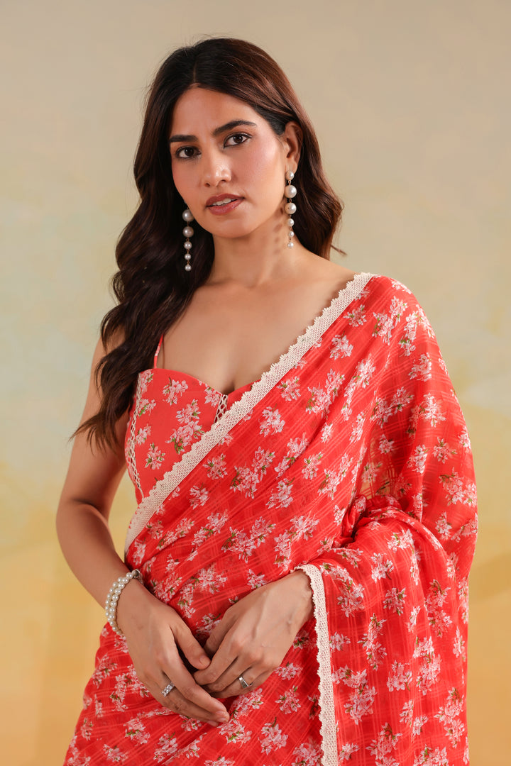 Peach Blush Cotton Saree