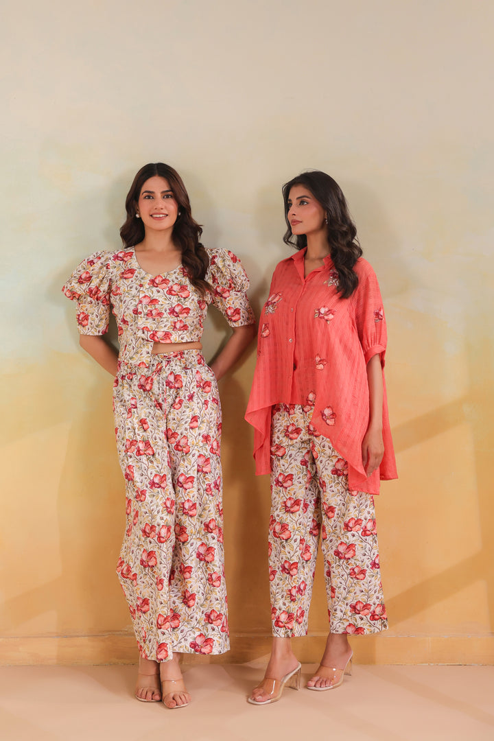 Blush Floral Cotton Co-Ord Set