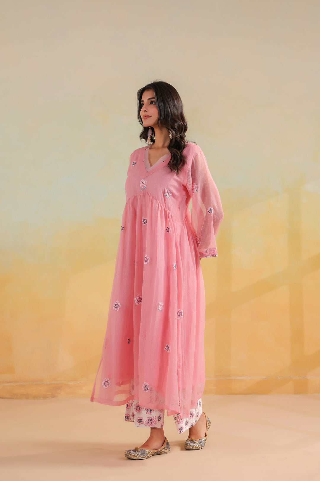 Rose Petal Kota Doria Suit Set